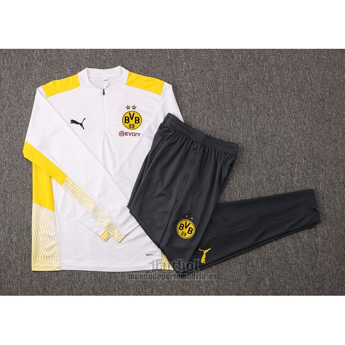 Chandal de Sudadera del Borussia Dortmund 2021-2022 Blanco